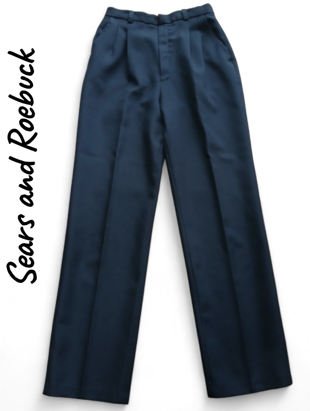 Sears And Roebuck Women's Size 8 Black Pleated Dress Pants
